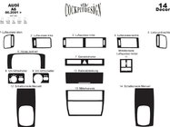Audi A6 C5 2001–2004 Instrumentbordbeklædning Aluminium foto 5