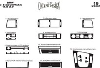 BMW 3-serie E46 1998–2006 Instrumentbordpanel-indsatser (Compact) Carbon foto 2