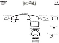 Daewoo Lanos 1998–2017 Instrumentbordbeklædning Aluminium foto 7