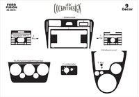 Ford Fusion 2002–2012 Instrumentbordslister (2005↗) Aluminium foto 3