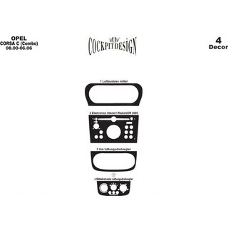 Instrumentbordbeklædning Opel Corsa C 2000–2006 foto 3