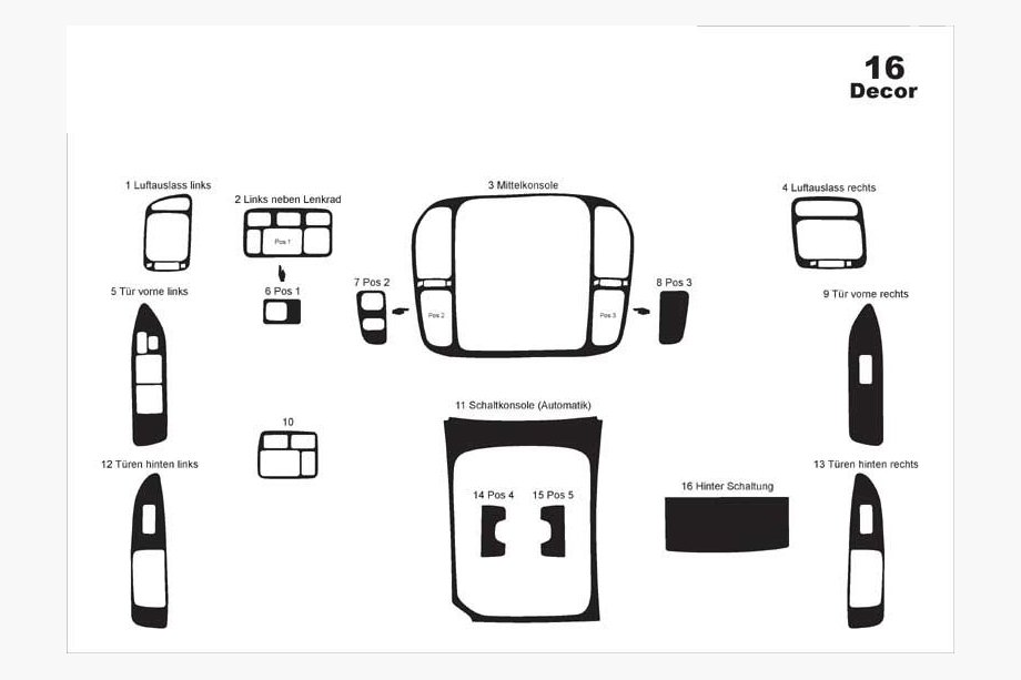 Toyota Land Cruiser 100 1998–2007 Instrumentbordbeklædning Foto 3