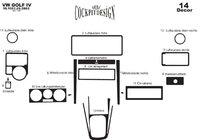 Volkswagen Golf 4 1997–2006 Instrumentbordbeklædning Aluminium foto 8