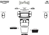 Volkswagen Golf Plus 2004–2014 Instrumentbordbeklædning Aluminium foto 7