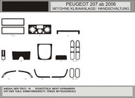 Peugeot 207 2006–2014 Instrumentbordslister (Hartman) Valnød foto 1