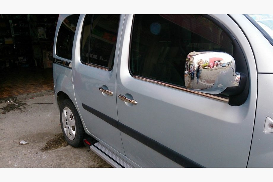 Renault Kangoo 2008–2020 Udvendige vindueslister (4 stk., rustfrit stål) 4 stk., Carmos – tyrkisk stål Image