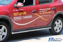 Renault Sandero 2013–2022 Siderør BB001 (2 stk., rustfrit stål) 60 mm foto 5