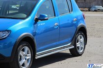 Renault Sandero 2013–2022 Siderør BB001 (2 stk., rustfrit stål) 60 mm foto 3