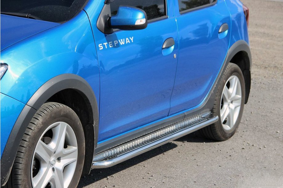 Renault Sandero 2013–2022 Sidetrin KB001 (rustfrit stål) Image