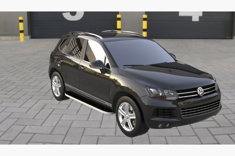 Volkswagen Touareg 2010–2018 Sidetrin Tayga Grey (2 stk., aluminium) Foto 2