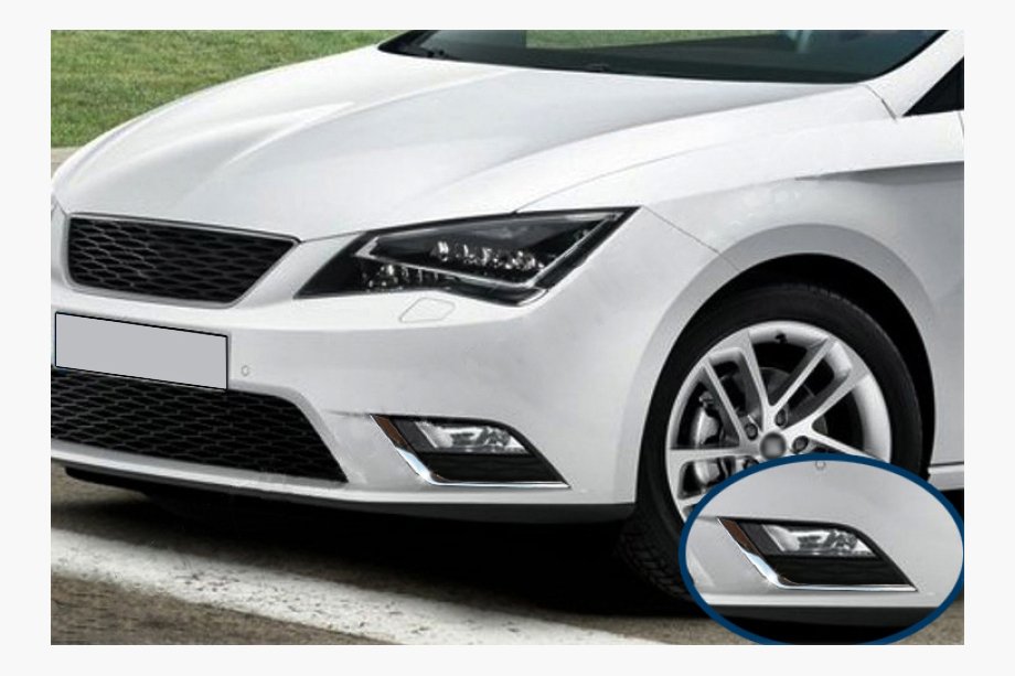 Seat Leon 2013–2020 Kromrammer til tågelygter (2 stk., rustfrit stål) Image