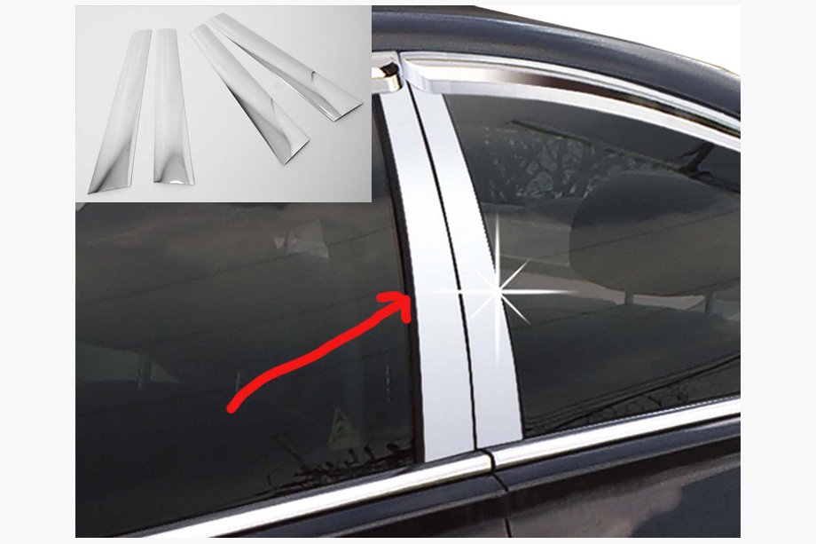 Kia Cerato 1 2004–2009 UDSALG!!! Kromfolie til dørstolper Image