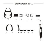 Lada Kalina 2004–2011 Instrumentbordslister (Hartman) Blå foto 1
