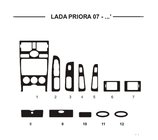 Lada Priora 2007–2018 Instrumentbordslister (Hartman) Valnød foto 1