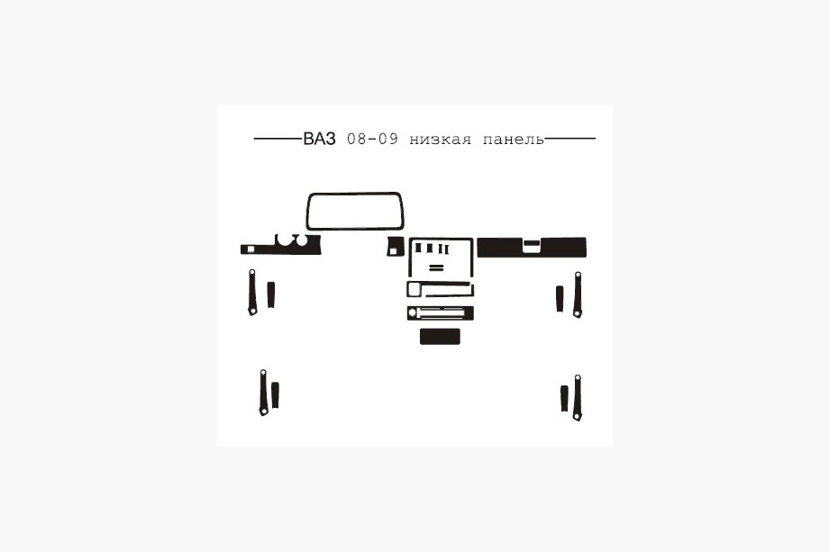 VAZ 2108-2109 1984–2011 Instrumentbordslister (lavt instrumentbord) Image