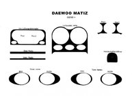 Daewoo Matiz 1998–2008 Instrumentbordbeklædning (1998-2005) Aluminium foto 2