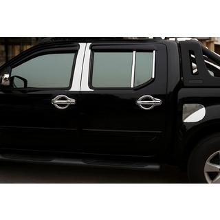 Krom stolpedæksler (6 stk., rustfrit stål) Nissan Navara 2006–2015 foto 1