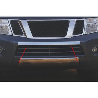 Beskyttelsesliste til forkofanger i rustfrit stål Nissan Navara 2006–2015 foto 1