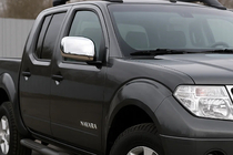 Nissan Navara 2006–2015 Spejlkåber til sidespejle (2 stk., rustfrit stål) Med integreret blinklys foto 1