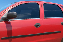Opel Corsa C 2000–2006 Udvendige vindueslister (4 stk., rustfrit stål) foto 1
