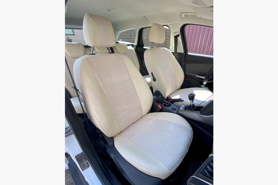Ford Focus III 2011–2017 Sædeovertræk i eco-læder+stof+antara Antara A099 (komplet kabinesæt) Image