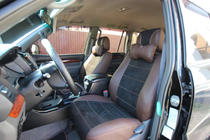 Toyota Land Cruiser Prado 120 2002–2009 Sædeovertræk i kunstlæder + stof + Alcantara Antara A088 (komplet kabine) foto 2