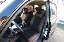 Toyota Land Cruiser Prado 120 2002–2009 Sædeovertræk i kunstlæder + stof + Alcantara Antara A088 (komplet kabine) foto 1