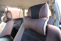 Toyota Land Cruiser Prado 120 2002–2009 Sædeovertræk i kunstlæder + stof + Alcantara Antara A088 (komplet kabine) foto 17
