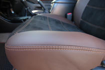 Toyota Land Cruiser Prado 120 2002–2009 Sædeovertræk i kunstlæder + stof + Alcantara Antara A088 (komplet kabine) foto 22
