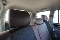 Toyota Land Cruiser Prado 120 2002–2009 Sædeovertræk i kunstlæder + stof + Alcantara Antara A088 (komplet kabine) foto 15