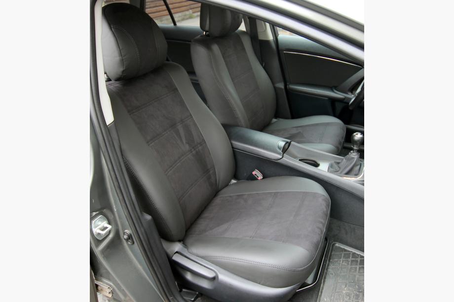 Toyota Avensis 2009–2018 Sædeovertræk i økolæder+stof+Alcantara Antara A001 (komplet kabinesæt) Image
