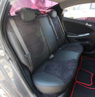 Hyundai Accent 2011–2017 Sædeovertræk i økolæder+stof+Alcantara Antara A001 (komplet kabinesæt) foto 3