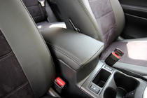 Nissan Qashqai 2014–2021 Sædeovertræk i økolæder+stof+Alcantara Antara A001 (komplet kabinesæt) foto 16