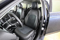 Audi A4 B8 2007–2015 Sædeovertræk i økolæder+stof+Alcantara Antara A001 (komplet kabinesæt) foto 7