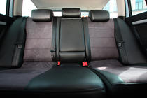 Skoda Octavia II A5 2006–2010 Sædeovertræk i økolæder+stof+Alcantara Antara A001 (komplet kabinesæt) foto 3