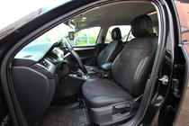 Skoda Octavia III A7 2013–2019 Sædeovertræk i økolæder+stof+Alcantara Antara A001 (komplet kabinesæt) foto 5