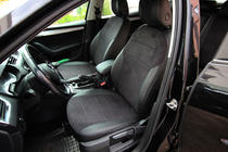 Skoda Octavia III A7 2013–2019 Sædeovertræk i økolæder+stof+Alcantara Antara A001 (komplet kabinesæt) foto 16