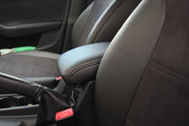 Skoda Octavia III A7 2013–2019 Sædeovertræk i økolæder+stof+Alcantara Antara A001 (komplet kabinesæt) foto 10