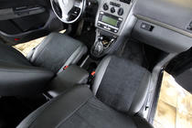 Volkswagen Touran 2003–2010 Sædeovertræk i økolæder+stof+Alcantara Antara A001 (komplet kabinesæt) foto 8