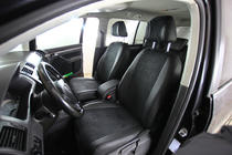 Volkswagen Touran 2003–2010 Sædeovertræk i økolæder+stof+Alcantara Antara A001 (komplet kabinesæt) foto 7