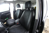 Volkswagen Touran 2003–2010 Sædeovertræk i økolæder+stof+Alcantara Antara A001 (komplet kabinesæt) foto 11