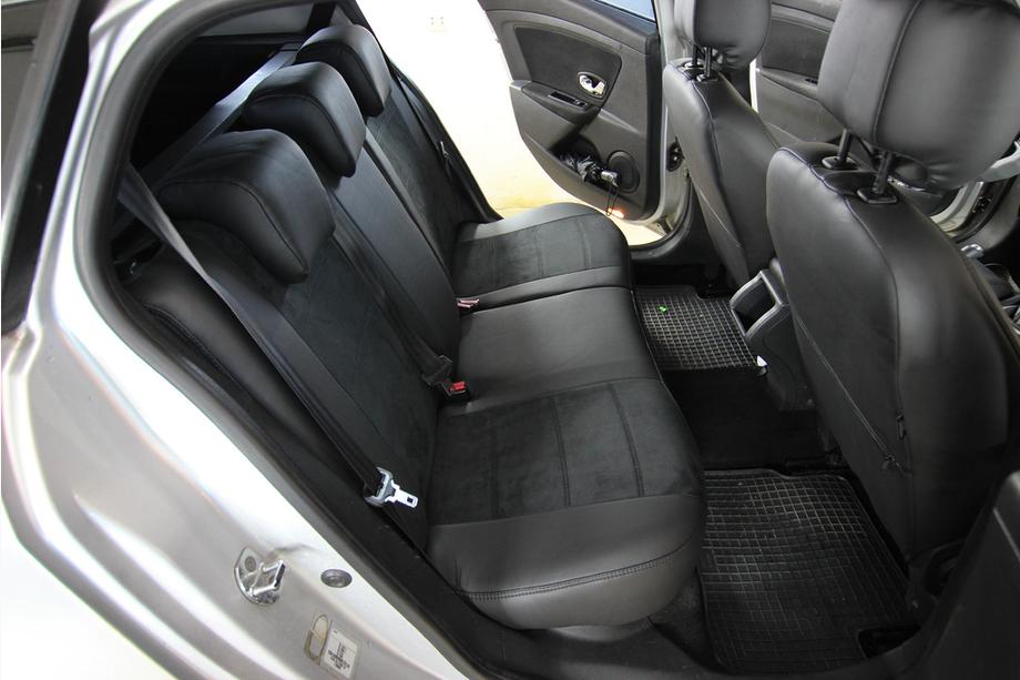 Renault Megane III 2009–2016 Sædeovertræk i økolæder+stof+Alcantara Antara A001 (komplet kabinesæt) Foto 2