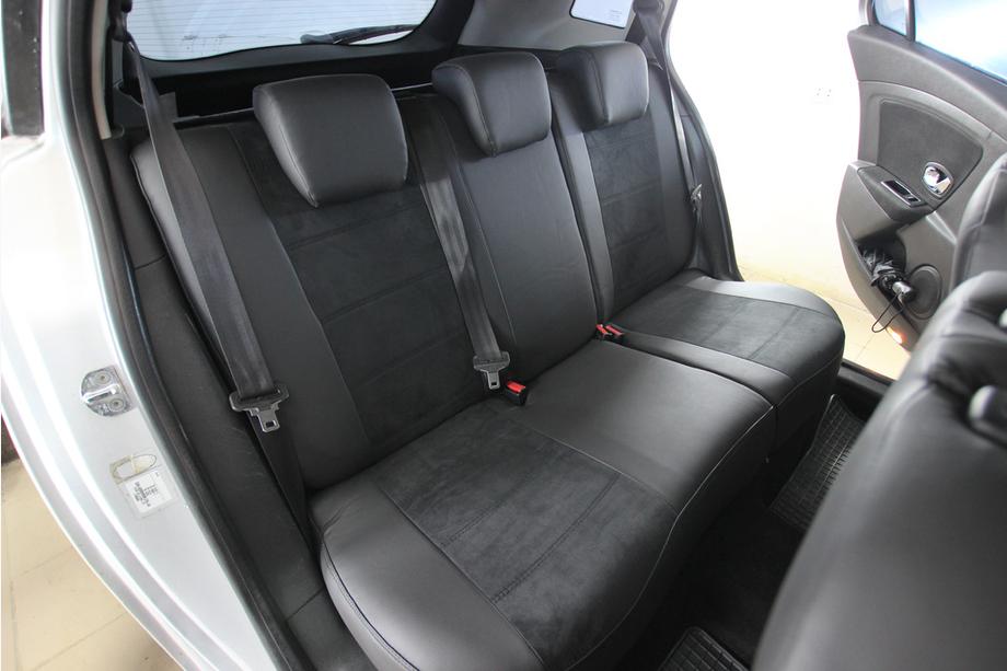 Renault Megane III 2009–2016 Sædeovertræk i økolæder+stof+Alcantara Antara A001 (komplet kabinesæt) Foto 3