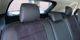Ford Edge 2014–2024 Sædeovertræk i økolæder+stof+Alcantara Antara A001 (komplet kabinesæt) foto 7