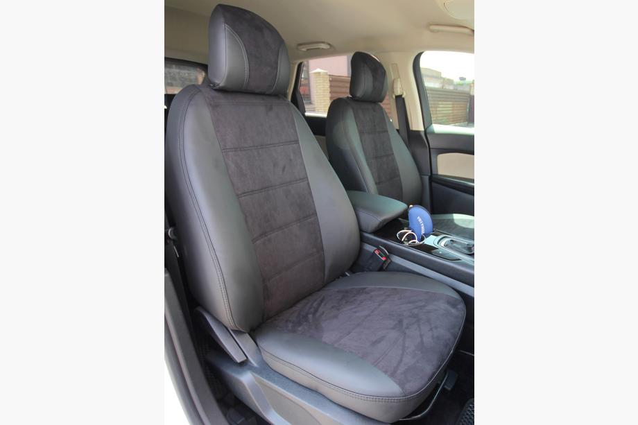Ford Edge 2014–2024 Sædeovertræk i økolæder+stof+Alcantara Antara A001 (komplet kabinesæt) Image