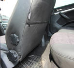 Skoda Octavia II A5 2010–2013 Sædeovertræk i økolæder+stof+Alcantara Antara A001 (komplet kabinesæt) foto 5