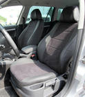 Skoda Octavia II A5 2010–2013 Sædeovertræk i økolæder+stof+Alcantara Antara A001 (komplet kabinesæt) foto 13