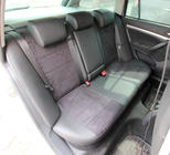 Skoda Octavia II A5 2010–2013 Sædeovertræk i økolæder+stof+Alcantara Antara A001 (komplet kabinesæt) foto 11