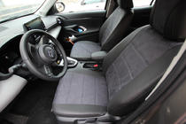 Toyota Yaris/Yaris Cross (XP210) 2020– Sædeovertræk i økolæder+stof+Alcantara Antara A001 (komplet kabinesæt) foto 6