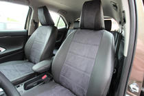 Toyota Yaris/Yaris Cross (XP210) 2020– Sædeovertræk i økolæder+stof+Alcantara Antara A001 (komplet kabinesæt) foto 12